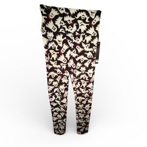 Leggings Depot Black and White Ghost Pattern Leggings